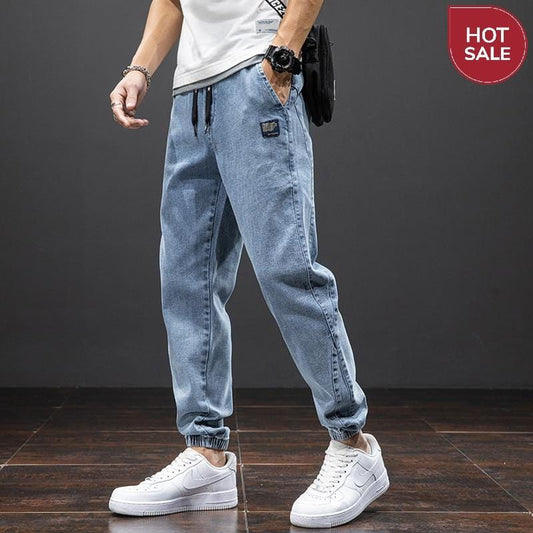 Spring Summer Black Blue Cargo Jeans Men Streetwear Denim Jogger Pants Men Baggy Harem Jean Trousers Plus Size 6XL 7XL 8XL