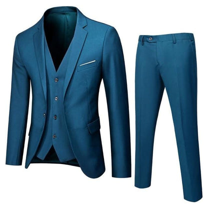 Business Suit Jacket Coat Blazers Trousers Waistcoat Men's Wedding Three Pieces Pants Vest Large Size Professional Suits