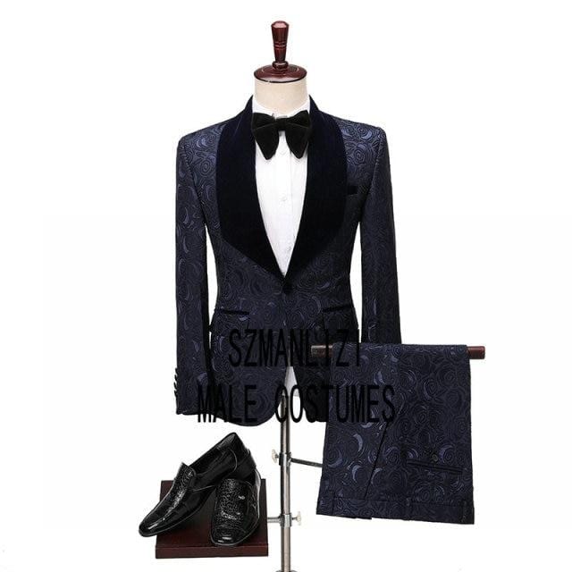 2021 Men Black Double Breasted Wedding Groom Suit With Pants Tuxedo For Men Wedding Suits Prom Best Man Suit (Jacket+Pants+Bow)