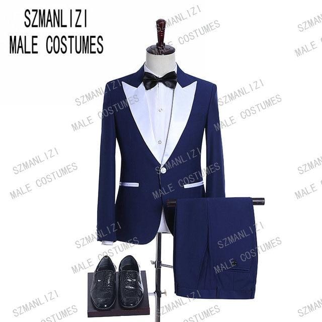 2021 Men Black Double Breasted Wedding Groom Suit With Pants Tuxedo For Men Wedding Suits Prom Best Man Suit (Jacket+Pants+Bow)