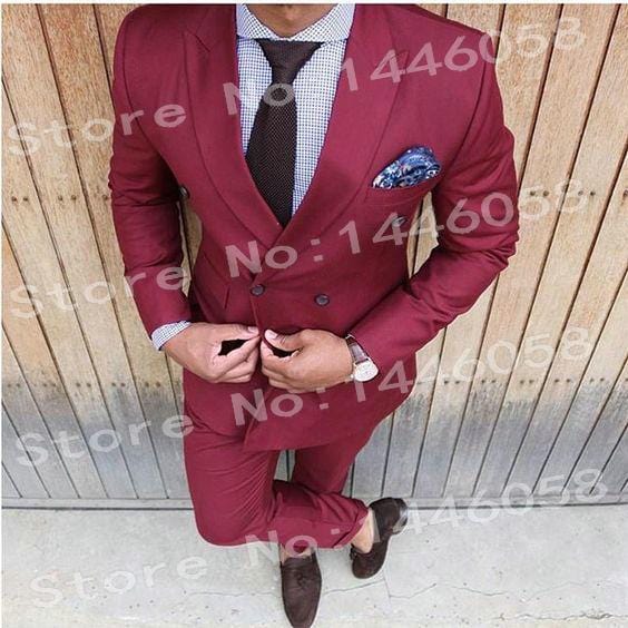 2021 Men Black Double Breasted Wedding Groom Suit With Pants Tuxedo For Men Wedding Suits Prom Best Man Suit (Jacket+Pants+Bow)