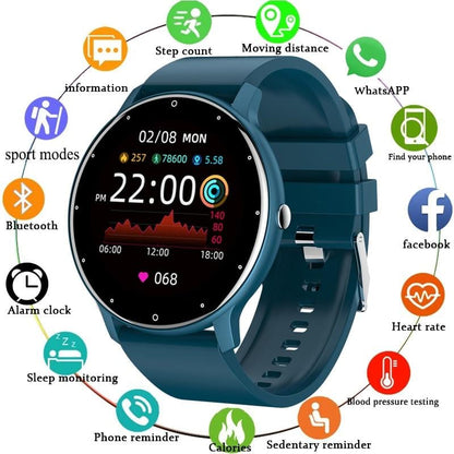 LIGE 2021 Fashion Smart Watch Ladies Heart Rate Blood Pressure Multifunctional Sport Watch Men Woman Waterproof Smartwatch Women