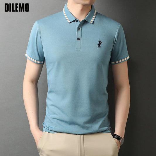 Top Grade New Designer Logo Brand Summer Mens Polo Shirts With Short Sleeve Turn Down Collar Casual Tops Fashions Men Clothing