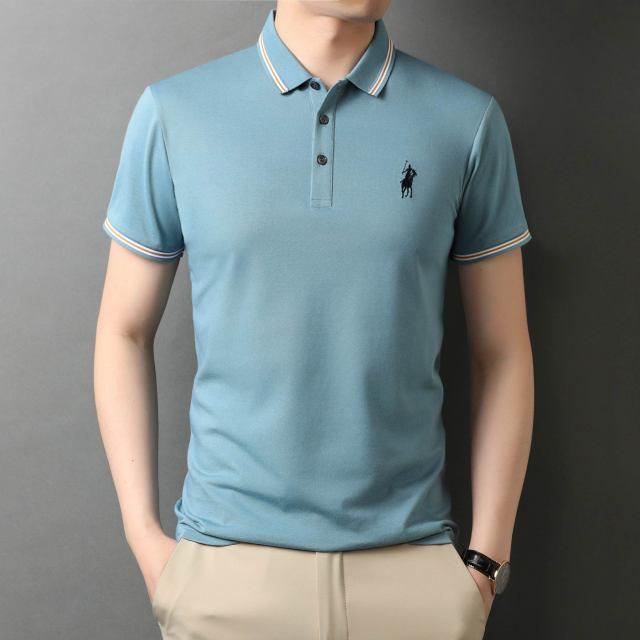 Top Grade New Designer Logo Brand Summer Mens Polo Shirts With Short Sleeve Turn Down Collar Casual Tops Fashions Men Clothing