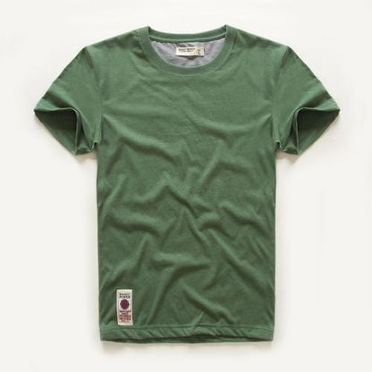 Men's T-shirt Cotton Solid Color t shirt Men Causal O-neck Basic Tshirt Male High Quality Classical Tops