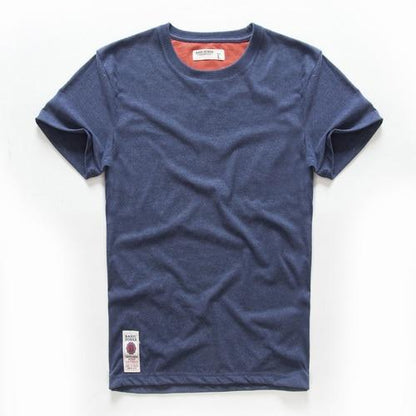 Men's T-shirt Cotton Solid Color t shirt Men Causal O-neck Basic Tshirt Male High Quality Classical Tops