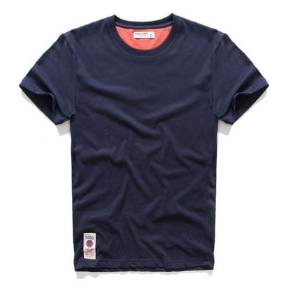 Men's T-shirt Cotton Solid Color t shirt Men Causal O-neck Basic Tshirt Male High Quality Classical Tops