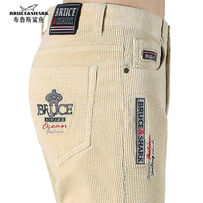 NEW Winter Men Corduroy Trousers  Comfortable Trendy Smart Business Leisure Man Pants Straight Leg Stretch Top quality big size