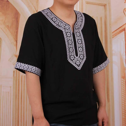 Vintage African Traditional Print Dashiki Loose T shirt Men T-shirt Unisex
