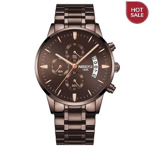 NIBOSI Relogio Masculino Men Watches Luxury Famous Top Brand Men's Fashion Casual Dress Watch Military Quartz Wristwatches Saat