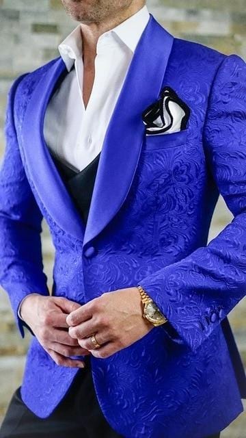 2021 Dimensiune personalizată Jacquard Groomsmen alb Mire Smoking șal rever Costume bărbați nunta bal cel mai bun bărbat blazer jachetă cu pantaloni set