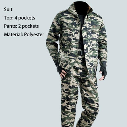 New Spring And Autumn Outdoor Camouflage Suit Men's Labor Protection Suit Welder Wear-resistant Overalls