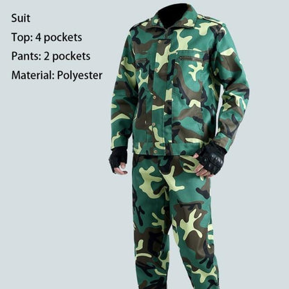 New Spring And Autumn Outdoor Camouflage Suit Men's Labor Protection Suit Welder Wear-resistant Overalls