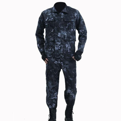 New Spring And Autumn Outdoor Camouflage Suit Men's Labor Protection Suit Welder Wear-resistant Overalls