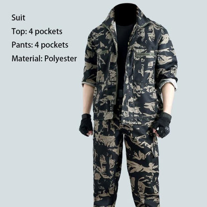 New Spring And Autumn Outdoor Camouflage Suit Men's Labor Protection Suit Welder Wear-resistant Overalls