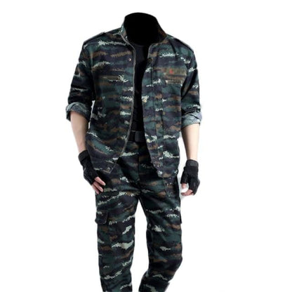 New Spring And Autumn Outdoor Camouflage Suit Men's Labor Protection Suit Welder Wear-resistant Overalls