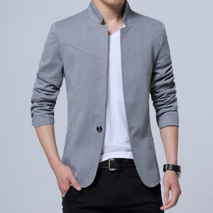Liseaven Blazer Men Jackets Male Stand Collar Male Blazers Slim Fit Mens Blazer black Jacket Men Plus Size 5XL