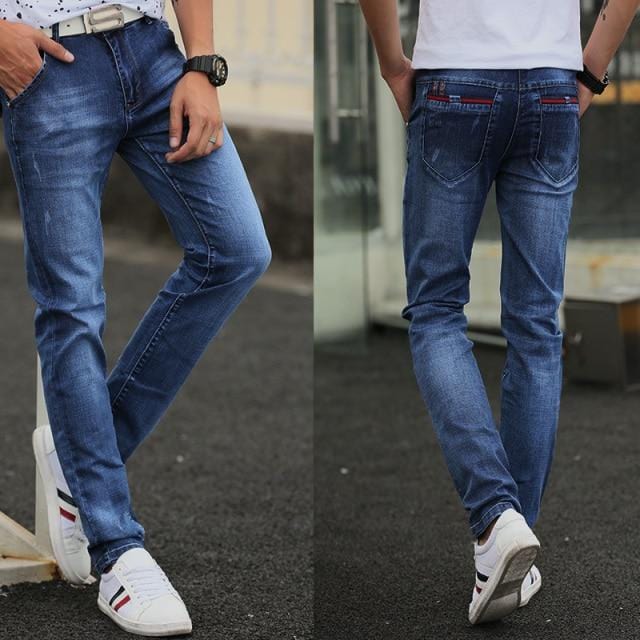 2021 New High Quality Jeans Casual Slim Black Jeans Men's Straight Pencil Pants Fashion Men's Street Tight Men's Denim Trousers