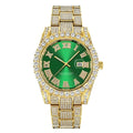 Hip Hop Full Iced Out Mens Watches Luxury Date Quartz Wrist Watches With Micropaved Cubic Zircon Watch For Women Men Jewelry