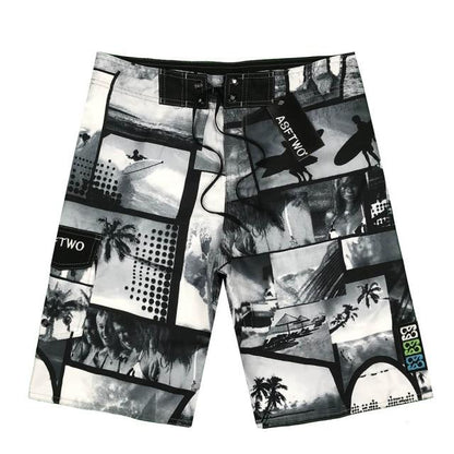 New Board Shorts Men Swimwear Quick Drying Swimming Trunks For Men short de bain homme Bermuda Beach Surfing Shorts Man Swimsuit