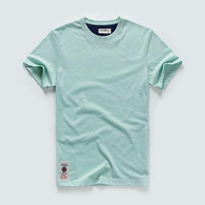 Men's T-shirt Cotton Solid Color t shirt Men Causal O-neck Basic Tshirt Male High Quality Classical Tops