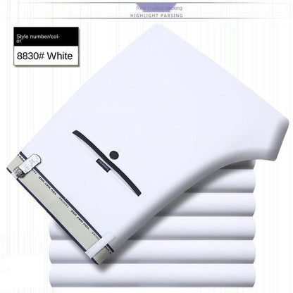 White Black Formal Trousers For Men Summer Thin Business Office Dress Trousers Stretch Wendding Suit Pants Men  New