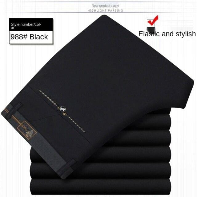 White Black Formal Trousers For Men Summer Thin Business Office Dress Trousers Stretch Wendding Suit Pants Men  New