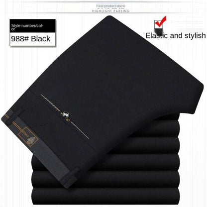 White Black Formal Trousers For Men Summer Thin Business Office Dress Trousers Stretch Wendding Suit Pants Men  New