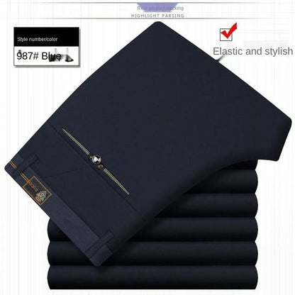 White Black Formal Trousers For Men Summer Thin Business Office Dress Trousers Stretch Wendding Suit Pants Men  New