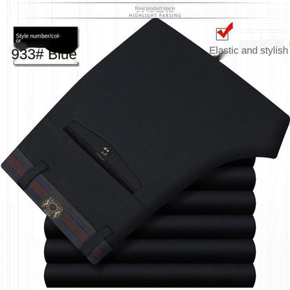 White Black Formal Trousers For Men Summer Thin Business Office Dress Trousers Stretch Wendding Suit Pants Men  New