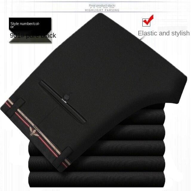 White Black Formal Trousers For Men Summer Thin Business Office Dress Trousers Stretch Wendding Suit Pants Men  New