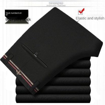 White Black Formal Trousers For Men Summer Thin Business Office Dress Trousers Stretch Wendding Suit Pants Men  New