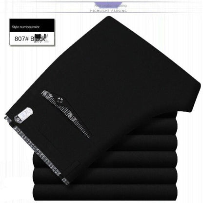 White Black Formal Trousers For Men Summer Thin Business Office Dress Trousers Stretch Wendding Suit Pants Men  New