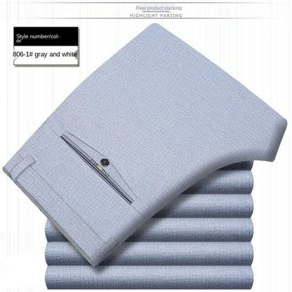 White Black Formal Trousers For Men Summer Thin Business Office Dress Trousers Stretch Wendding Suit Pants Men  New