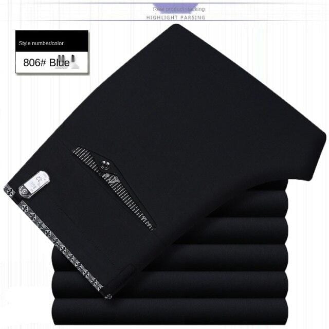 White Black Formal Trousers For Men Summer Thin Business Office Dress Trousers Stretch Wendding Suit Pants Men  New