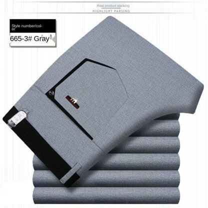 White Black Formal Trousers For Men Summer Thin Business Office Dress Trousers Stretch Wendding Suit Pants Men  New