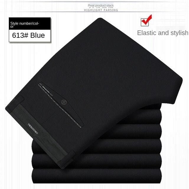 White Black Formal Trousers For Men Summer Thin Business Office Dress Trousers Stretch Wendding Suit Pants Men  New