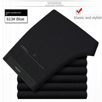 White Black Formal Trousers For Men Summer Thin Business Office Dress Trousers Stretch Wendding Suit Pants Men  New