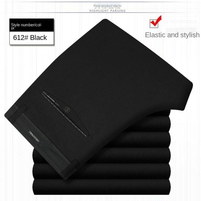 White Black Formal Trousers For Men Summer Thin Business Office Dress Trousers Stretch Wendding Suit Pants Men  New