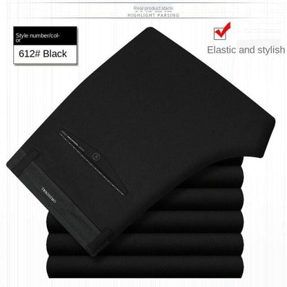 White Black Formal Trousers For Men Summer Thin Business Office Dress Trousers Stretch Wendding Suit Pants Men  New