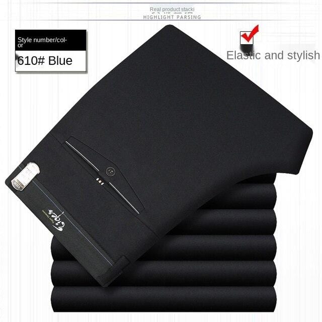 White Black Formal Trousers For Men Summer Thin Business Office Dress Trousers Stretch Wendding Suit Pants Men  New