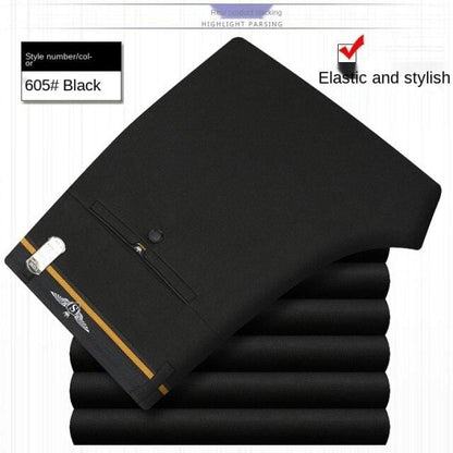 White Black Formal Trousers For Men Summer Thin Business Office Dress Trousers Stretch Wendding Suit Pants Men  New