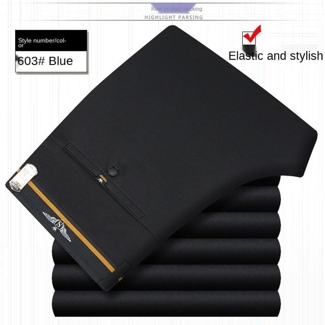 White Black Formal Trousers For Men Summer Thin Business Office Dress Trousers Stretch Wendding Suit Pants Men  New