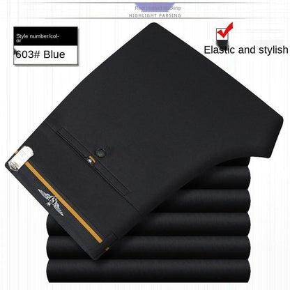 White Black Formal Trousers For Men Summer Thin Business Office Dress Trousers Stretch Wendding Suit Pants Men  New