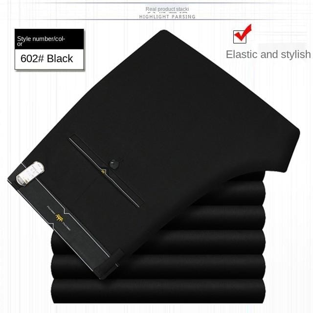 White Black Formal Trousers For Men Summer Thin Business Office Dress Trousers Stretch Wendding Suit Pants Men  New
