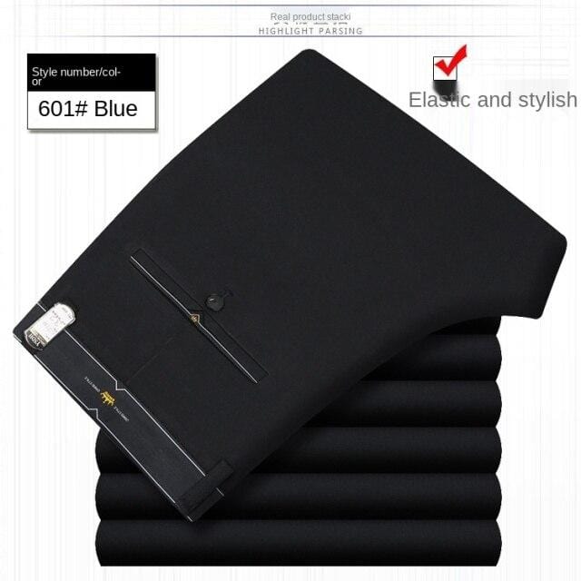 White Black Formal Trousers For Men Summer Thin Business Office Dress Trousers Stretch Wendding Suit Pants Men  New