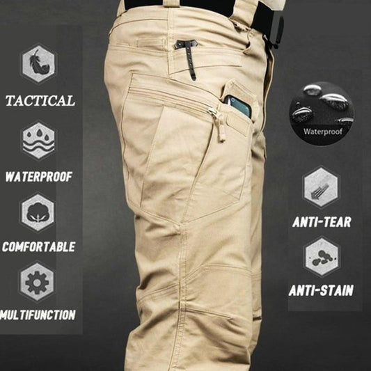 Men Waterproof Cargo Pants Elastic Multiple Pockets Male Trousers Outdoor Joggers Pant Plus Pants Men