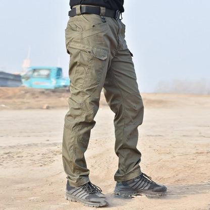 Men Waterproof Cargo Pants Elastic Multiple Pockets Male Trousers Outdoor Joggers Pant Plus Pants Men