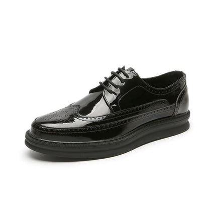 Oxford Shoes Fashion Brogue Men Leather Formal Dress Shoes Man Comfortable Office Party Footwear