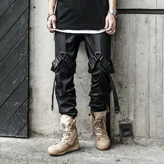 Joggeri Pantaloni cargo pentru bărbați Casual Hip Hop Hit Color Buzunar Pantaloni pentru bărbați Pantaloni de sport Streetwear Panglici Pantaloni Techwear